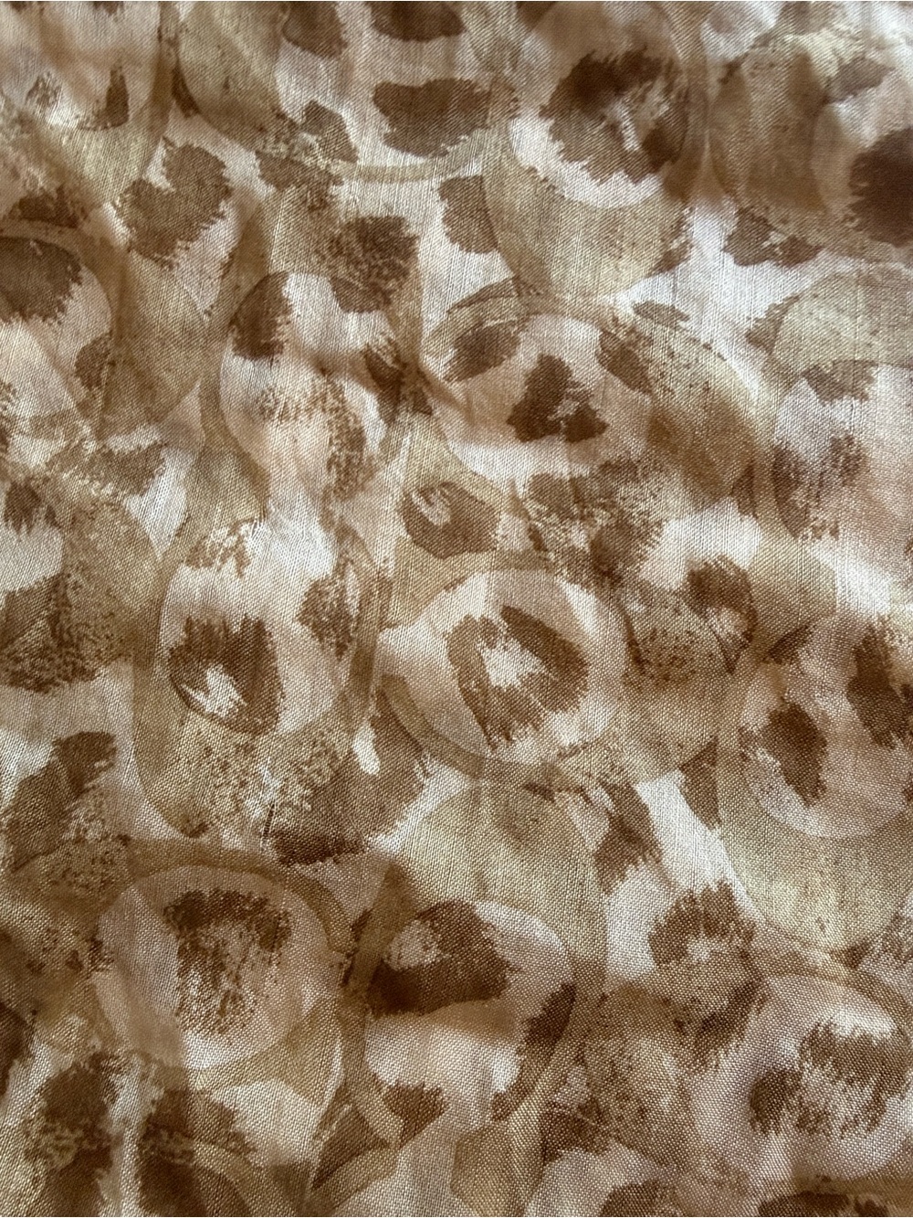 Brown Leopard-Print Lined Scarf - Picture 4 of 10